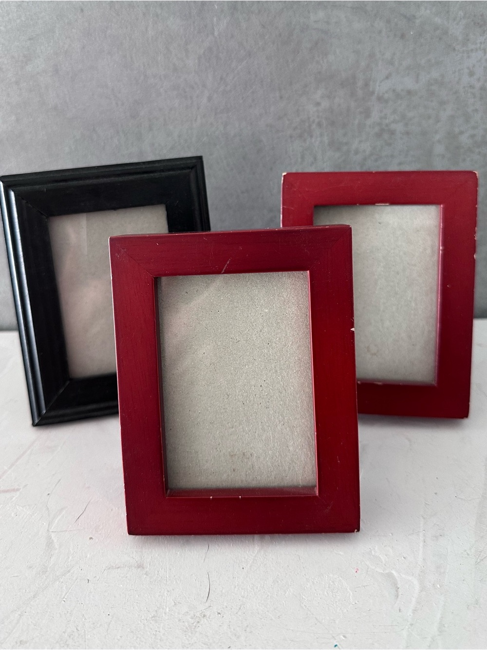 LOT OF 3 VINTAGE MINI WOOD PHOTO PICTURE FRAME 2.5 X 3.5” THAILAND